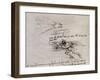 The Palm and the Buoy, Codex Atlantic (Drawing)-Leonardo Da Vinci-Framed Giclee Print