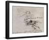 The Palm and the Buoy, Codex Atlantic (Drawing)-Leonardo Da Vinci-Framed Giclee Print