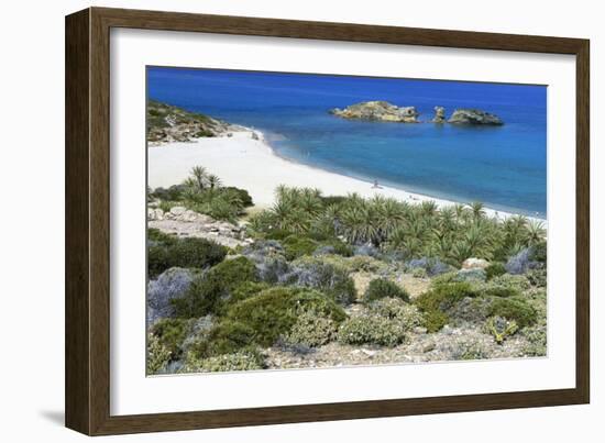 The Palm Beach in Vai, Crete, Greece, April 2009-Lilja-Framed Photographic Print