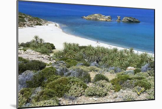 The Palm Beach in Vai, Crete, Greece, April 2009-Lilja-Mounted Photographic Print