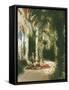 The Palm House on the Pfaueninsel Near Potsdam-Karl Blechen-Framed Stretched Canvas