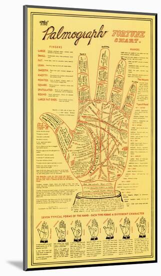 The Palmograph Fortune Chart-null-Mounted Poster
