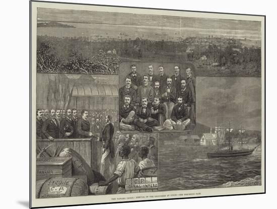 The Panama Canal, Arrival of the Engineers at Colon-null-Mounted Giclee Print