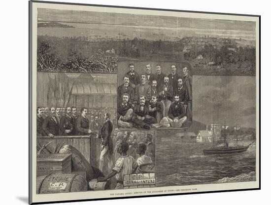 The Panama Canal, Arrival of the Engineers at Colon-null-Mounted Giclee Print