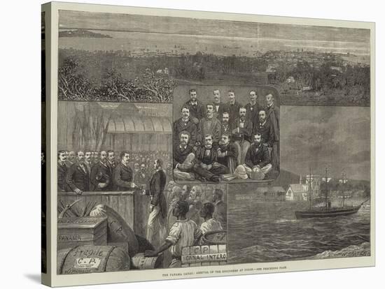 The Panama Canal, Arrival of the Engineers at Colon-null-Stretched Canvas