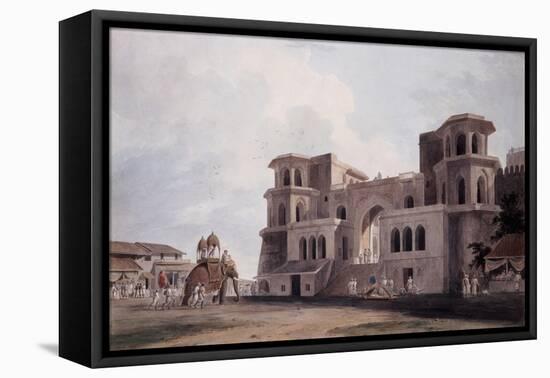 The Panch Mahal Gate, Lucknow, Uttar Pradesh, C. 1789 (Pencil, Pen, Brown and Black Ink, W/C)-Thomas & William Daniell-Framed Stretched Canvas