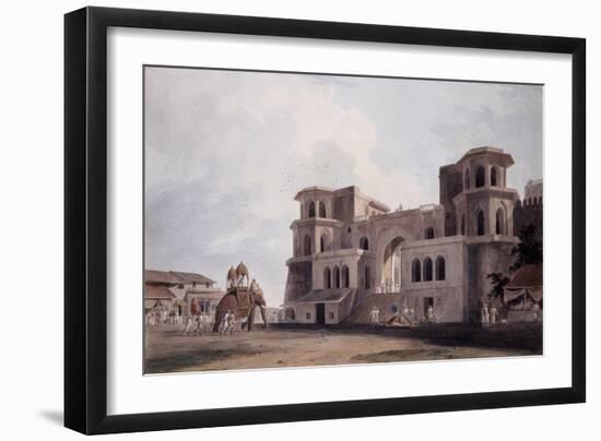 The Panch Mahal Gate, Lucknow, Uttar Pradesh, C. 1789 (Pencil, Pen, Brown and Black Ink, W/C)-Thomas & William Daniell-Framed Giclee Print