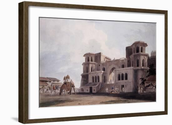 The Panch Mahal Gate, Lucknow, Uttar Pradesh, C. 1789 (Pencil, Pen, Brown and Black Ink, W/C)-Thomas & William Daniell-Framed Giclee Print