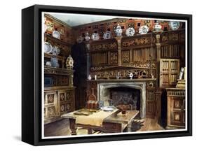 The Panelled Study at Groombridge Place, Kent, 1910-Edwin Foley-Framed Stretched Canvas