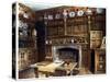 The Panelled Study at Groombridge Place, Kent, 1910-Edwin Foley-Stretched Canvas