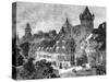 The Panierplatz in Nuremberg, Germany, 19th Century-Therond-Stretched Canvas