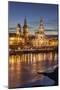 The Panorama of Dresden in Saxony with the River Elbe in the Foreground.-David Bank-Mounted Photographic Print