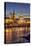 The Panorama of Dresden in Saxony with the River Elbe in the Foreground.-David Bank-Stretched Canvas