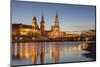 The Panorama of Dresden in Saxony with the River Elbe in the Foreground.-David Bank-Mounted Photographic Print