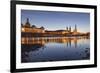 The Panorama of Dresden in Saxony with the River Elbe in the Foreground.-David Bank-Framed Photographic Print