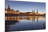 The Panorama of Dresden in Saxony with the River Elbe in the Foreground.-David Bank-Mounted Photographic Print