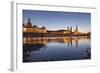 The Panorama of Dresden in Saxony with the River Elbe in the Foreground.-David Bank-Framed Photographic Print