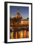 The Panorama of Dresden in Saxony with the River Elbe in the Foreground.-David Bank-Framed Photographic Print