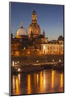 The Panorama of Dresden in Saxony with the River Elbe in the Foreground.-David Bank-Mounted Photographic Print