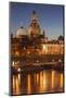 The Panorama of Dresden in Saxony with the River Elbe in the Foreground.-David Bank-Mounted Photographic Print