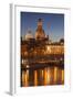 The Panorama of Dresden in Saxony with the River Elbe in the Foreground.-David Bank-Framed Photographic Print