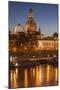 The Panorama of Dresden in Saxony with the River Elbe in the Foreground.-David Bank-Mounted Photographic Print