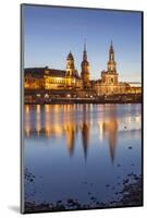 The Panorama of Dresden in Saxony with the River Elbe in the Foreground.-David Bank-Mounted Photographic Print