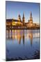 The Panorama of Dresden in Saxony with the River Elbe in the Foreground.-David Bank-Mounted Photographic Print