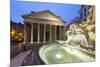 The Pantheon and Fountain at Night, Piazza Della Rotonda, Rome, Lazio, Italy-Stuart Black-Mounted Photographic Print