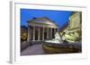 The Pantheon and Fountain at Night, Piazza Della Rotonda, Rome, Lazio, Italy-Stuart Black-Framed Photographic Print