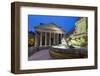 The Pantheon and Fountain at Night, Piazza Della Rotonda, Rome, Lazio, Italy-Stuart Black-Framed Photographic Print