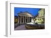 The Pantheon and Fountain at Night, Piazza Della Rotonda, Rome, Lazio, Italy-Stuart Black-Framed Photographic Print