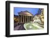 The Pantheon and Fountain at Night, Piazza Della Rotonda, Rome, Lazio, Italy-Stuart Black-Framed Photographic Print