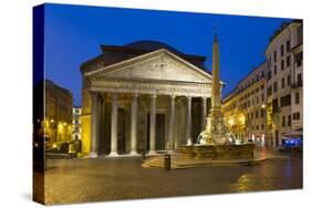 The Pantheon and Piazza Della Rotonda at Night, Rome, Lazio, Italy-Stuart Black-Stretched Canvas