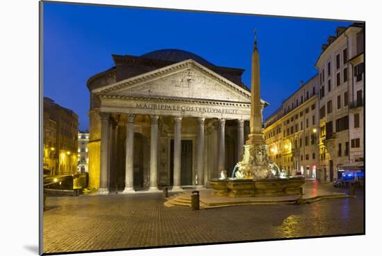 The Pantheon and Piazza Della Rotonda at Night, Rome, Lazio, Italy-Stuart Black-Mounted Photographic Print