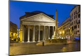 The Pantheon and Piazza Della Rotonda at Night, Rome, Lazio, Italy-Stuart Black-Mounted Photographic Print