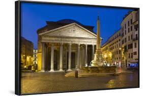 The Pantheon and Piazza Della Rotonda at Night, Rome, Lazio, Italy-Stuart Black-Framed Photographic Print