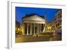 The Pantheon and Piazza Della Rotonda at Night, Rome, Lazio, Italy-Stuart Black-Framed Photographic Print