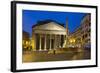 The Pantheon and Piazza Della Rotonda at Night, Rome, Lazio, Italy-Stuart Black-Framed Photographic Print