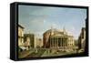 The Pantheon in Rome-Bernardo Bellotto-Framed Stretched Canvas