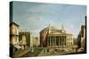 The Pantheon in Rome-Bernardo Bellotto-Stretched Canvas