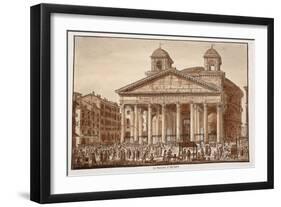 The Pantheon of Agrippa, 1833-Agostino Tofanelli-Framed Premium Giclee Print