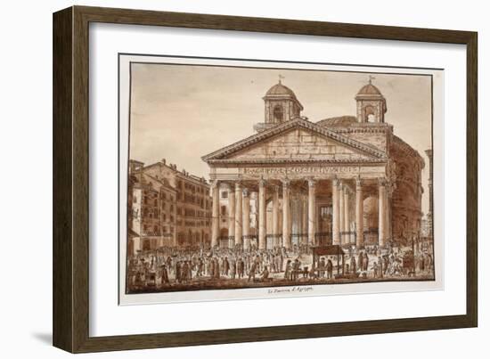 The Pantheon of Agrippa, 1833-Agostino Tofanelli-Framed Giclee Print