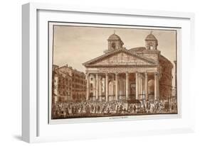 The Pantheon of Agrippa, 1833-Agostino Tofanelli-Framed Giclee Print