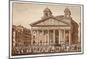 The Pantheon of Agrippa, 1833-Agostino Tofanelli-Mounted Giclee Print
