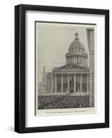 The Pantheon, Paris, and Funeral of Victor Hugo-null-Framed Premium Giclee Print
