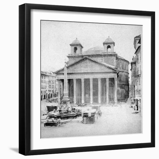 The Pantheon, Rome, Italy, Late 19th Century-null-Framed Premium Giclee Print