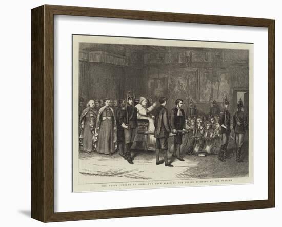 The Papal Jubilee at Rome, the Pope Blessing the Polish Pilgrims at the Vatican-George Goodwin Kilburne-Framed Giclee Print