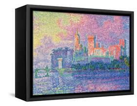 The Papal Palace at Avignon-Paul Signac-Framed Stretched Canvas