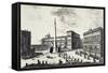 The Papal Palace on Quirinale Hill-Giuseppe Vasi-Framed Stretched Canvas